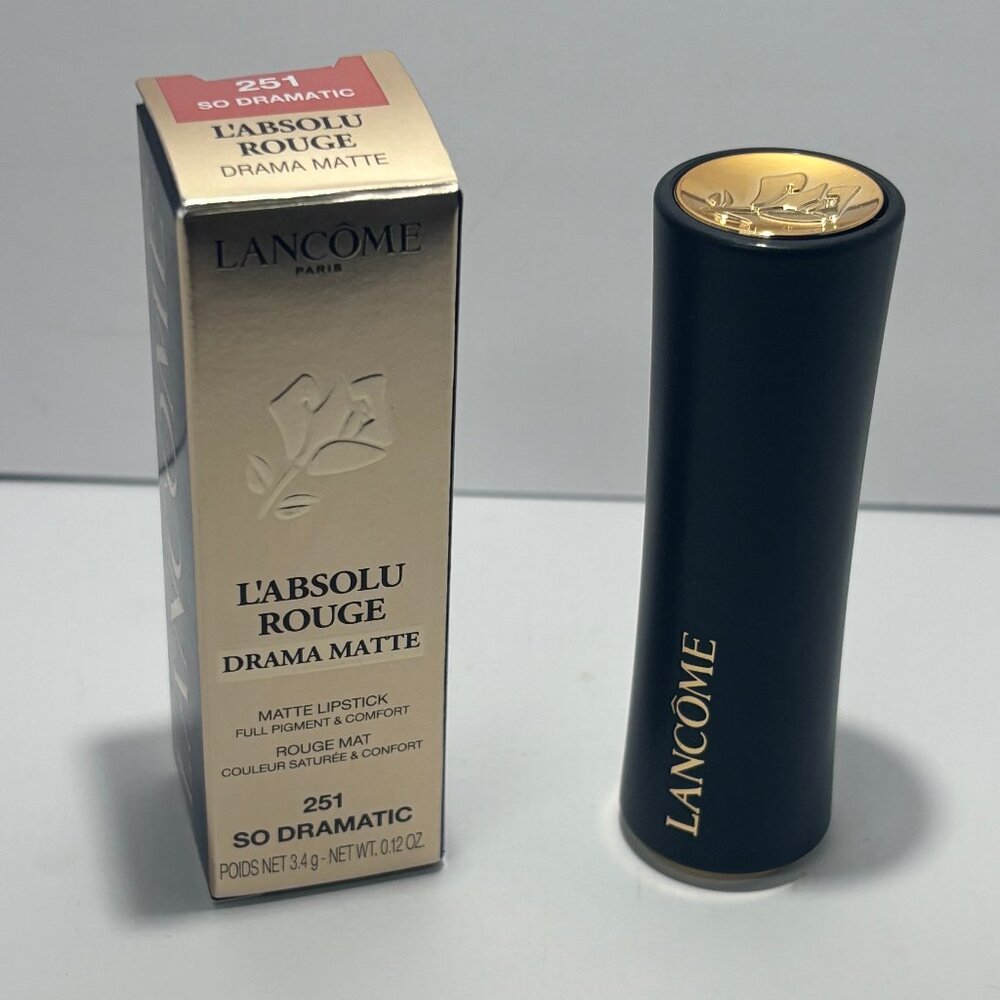 Lancome L'Absolu Rouge Drama Matte Lipstick #251 So Dramatic 3.4g Brand New